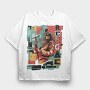 Reggae Musician Abstract Music, Tricou Oversize Barbati (Unisex)