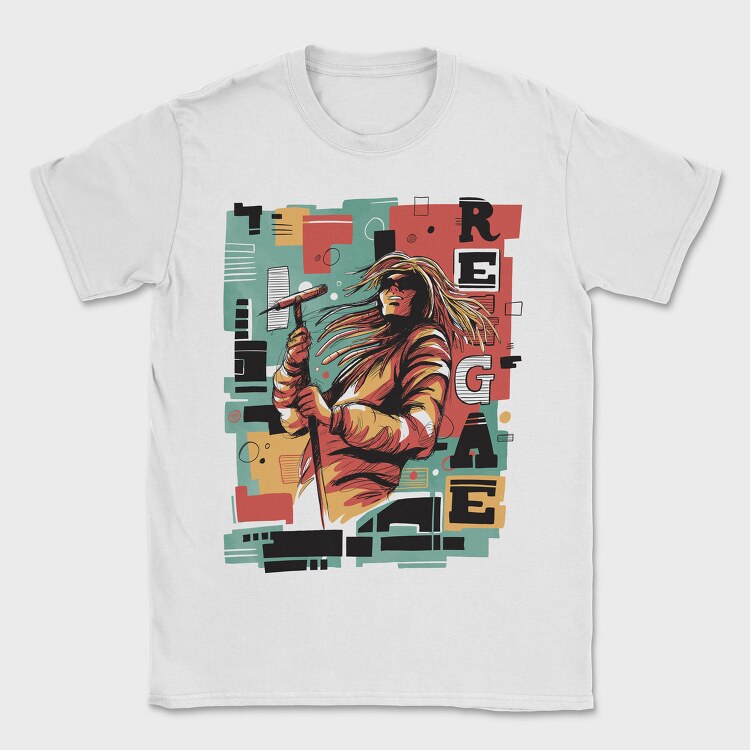 Reggae Musician Abstract Music, Tricou Barbati (Unisex)