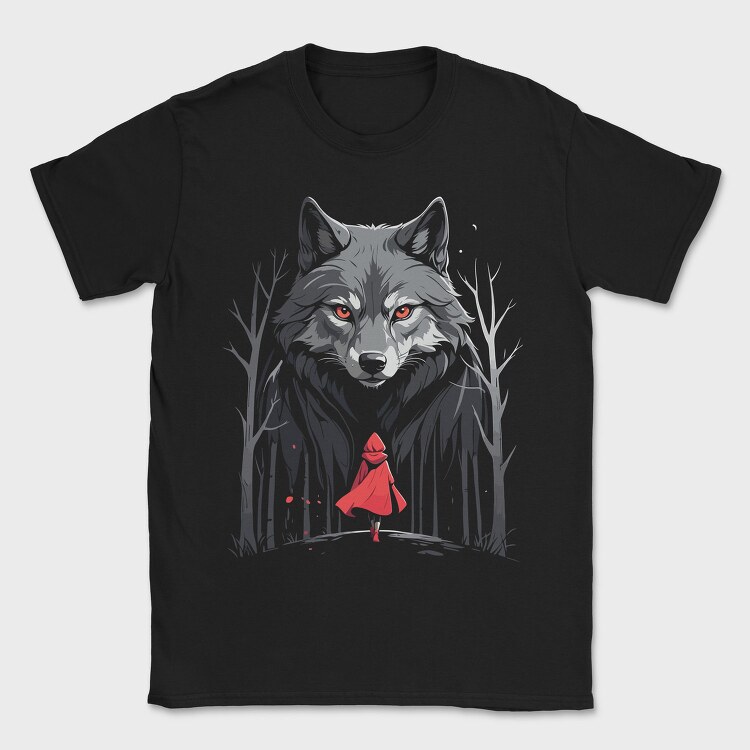 Red Riding Hood Walking Towards Wolf, Tricou Barbati (Unisex)