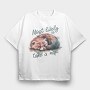 Red Panda Taking A Nap, Tricou Oversize Barbati (Unisex)
