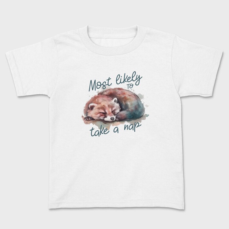 Red Panda Taking A Nap, Tricou Copii