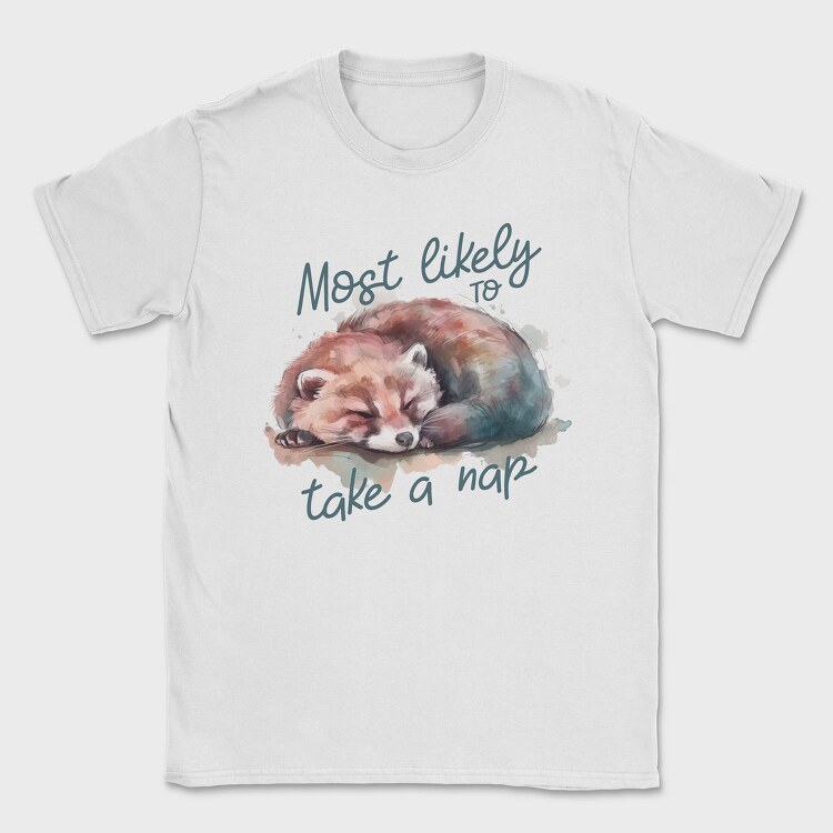 Red Panda Taking A Nap, Tricou Barbati (Unisex)