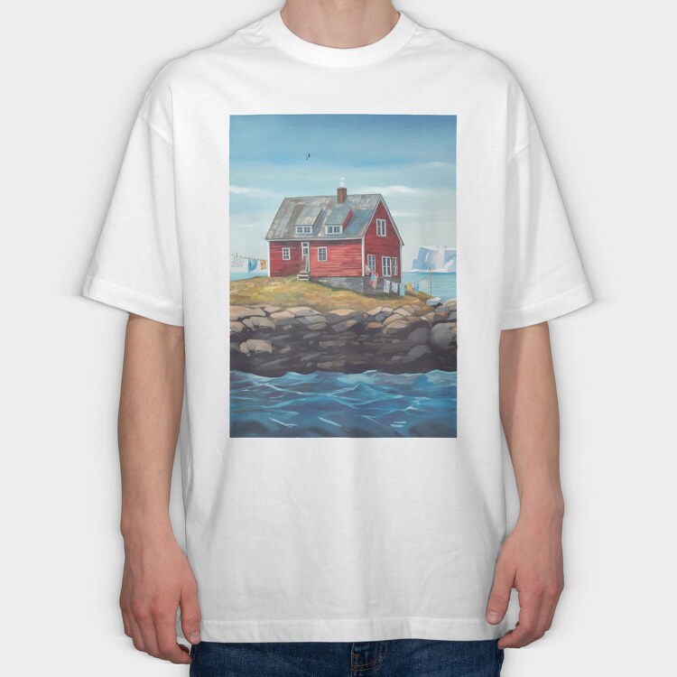 Red House Painting Iceberg Poster, Tricou Oversize Barbati (Unisex)