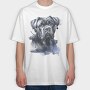 Realistic Bullmastif Dog Portrait, Tricou Oversize Barbati (Unisex)