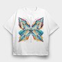 Geometric Butterfly, Tricou Oversize Barbati (Unisex)