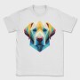 Geometric Labrador Dog Poly, Tricou Barbati (Unisex)