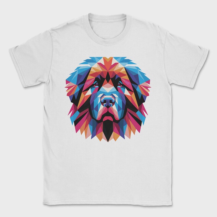 Geometric Newfoundland Dog, Tricou Barbati (Unisex)