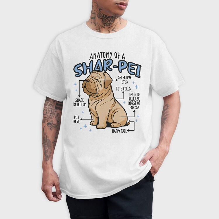 Anatomy of a Sharpei, Tricou Barbati (Unisex)
