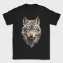 Geometric Wolf Head, Tricou Barbati (Unisex)