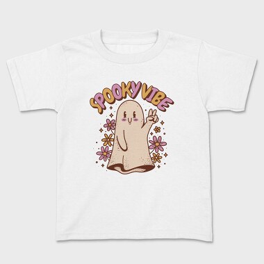 Spooky Vibe Cute Ghost, Tricou Copii