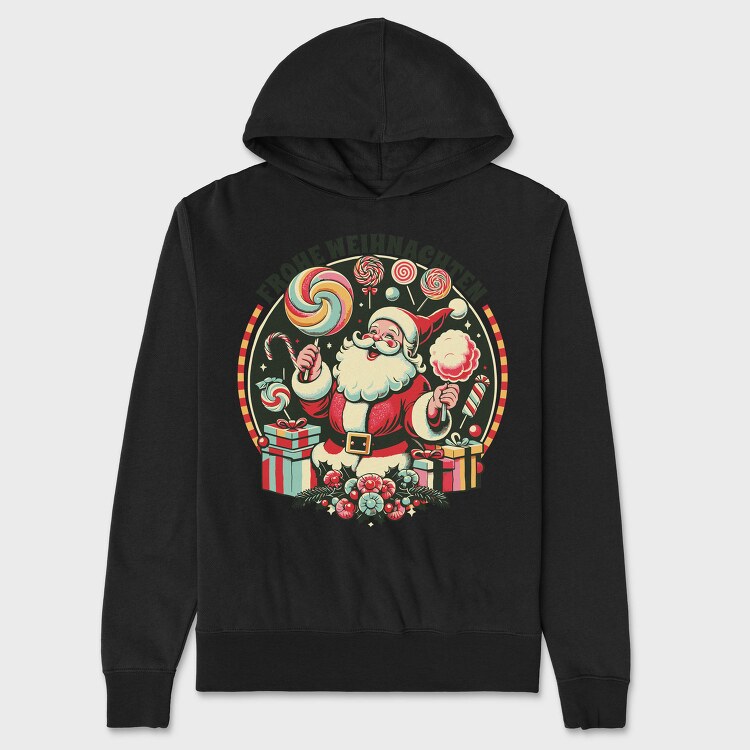 German Christmas Cotton Candy Santa, Hanorac Oversize Barbati (Unisex)