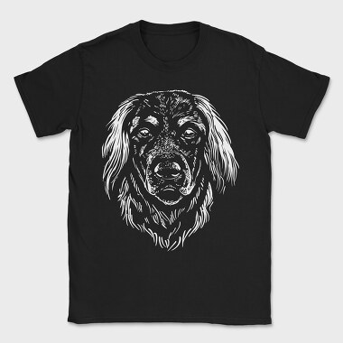 German Dog Breed Hovarwart Head, Tricou Barbati (Unisex)