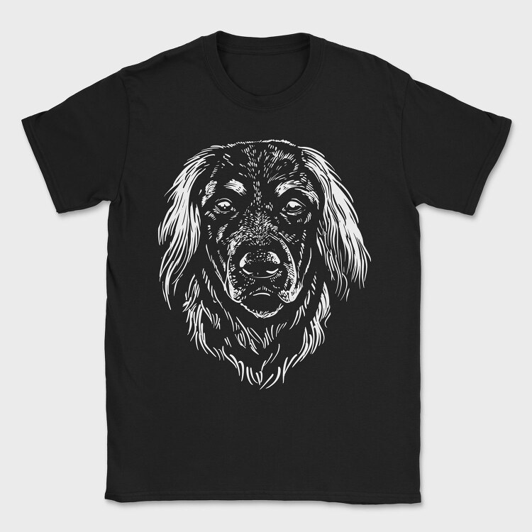 German Dog Breed Hovarwart Head, Tricou Barbati (Unisex)
