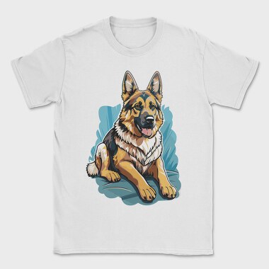 German Shepherd Portrait, Tricou Barbati (Unisex)