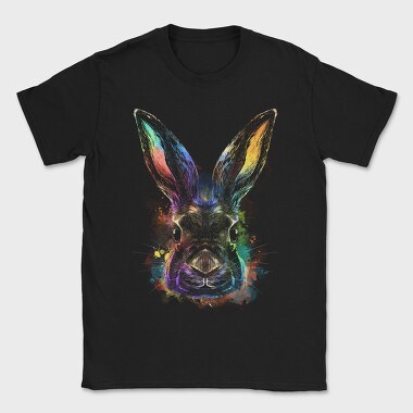 Realistic Colorful Rabbit Watercolor, Tricou Barbati (Unisex)
