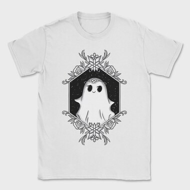 Ghost With Floral Decoration, Tricou Barbati (Unisex)