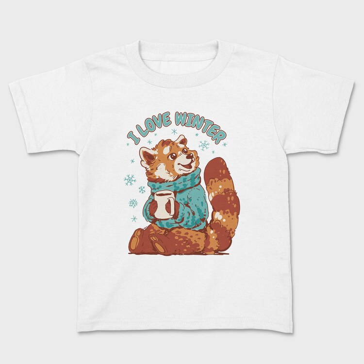 Red Panda Animal Cozy Winter, Tricou Copii