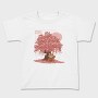 Red Panda And Sakura Tree, Tricou Copii