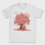 Red Panda And Sakura Tree, Tricou Barbati (Unisex)