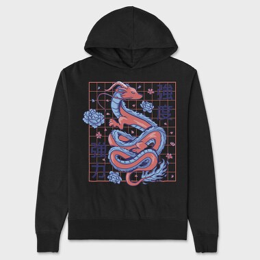 Red Dragon Asian Tote, Hanorac Oversize Barbati (Unisex)
