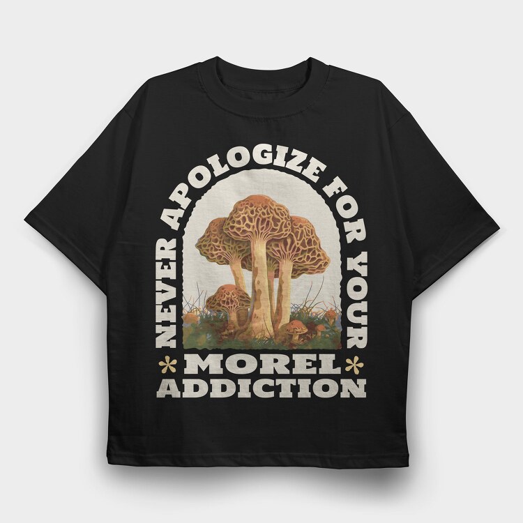 Realistic Morel Mushrooms, Tricou Oversize Barbati (Unisex)