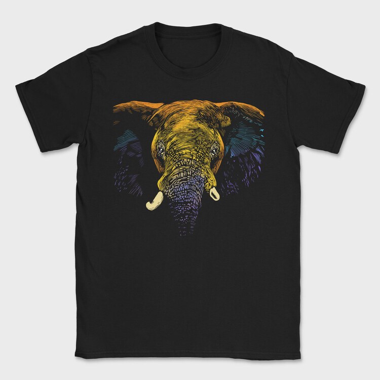 Realistic Elephant Animal Colorful, Tricou Barbati (Unisex)