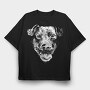 Realistic Dog, Tricou Oversize Barbati (Unisex)