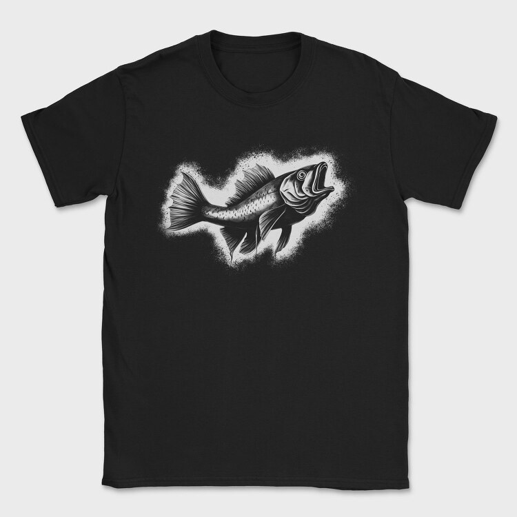 Realistic Catfish Monochromatic, Tricou Barbati (Unisex)