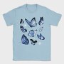 Realistic Blue Butterflies, Tricou Barbati (Unisex)