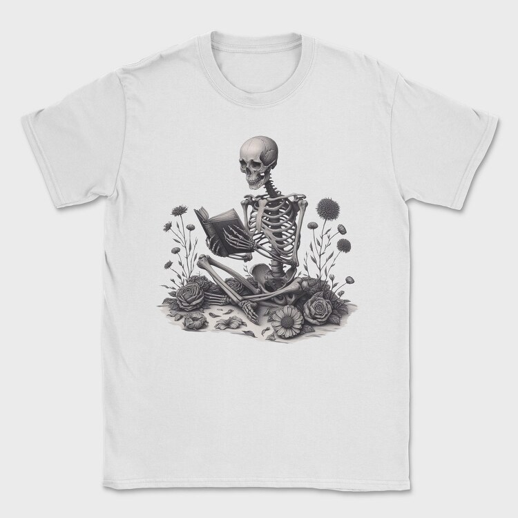 Reading Skeleton, Tricou Barbati (Unisex)