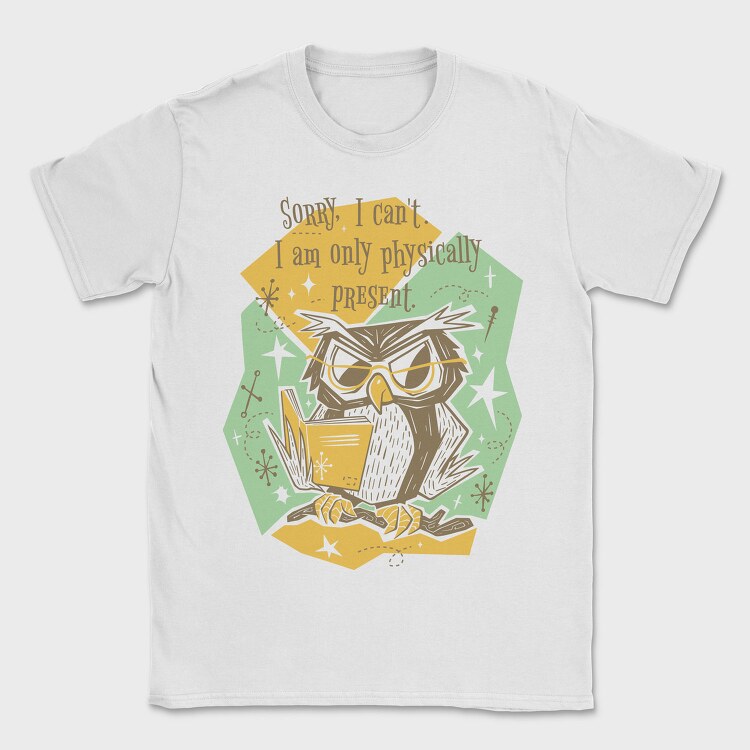 Reading Owl Retro, Tricou Barbati (Unisex)