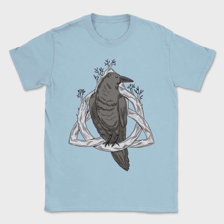 Raven On Nordic Symbol, Tricou Barbati (Unisex)