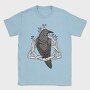 Raven On Nordic Symbol, Tricou Barbati (Unisex)