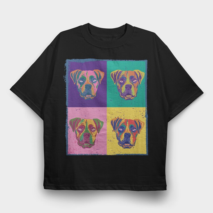 Color Boxer, Tricou Oversize Barbati (Unisex)
