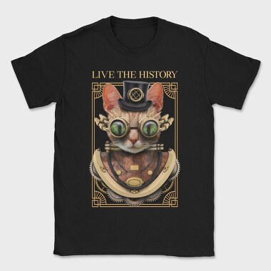 Steampunk Cat, Tricou Barbati (Unisex)