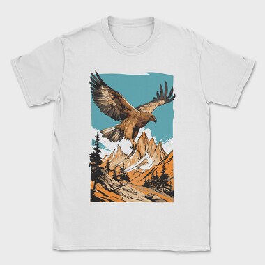 Steppe Eagle Flying, Tricou Barbati (Unisex)