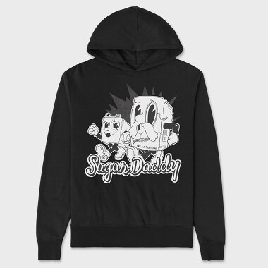 Sugar Daddy Cartoon Old, Hanorac Oversize Barbati (Unisex)