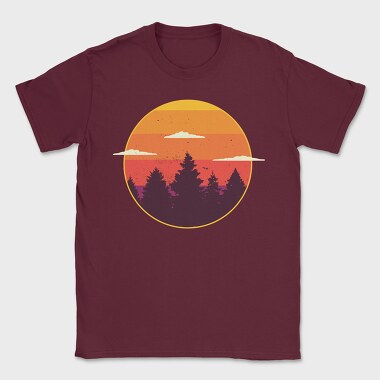Sunset Trees, Tricou Barbati (Unisex)