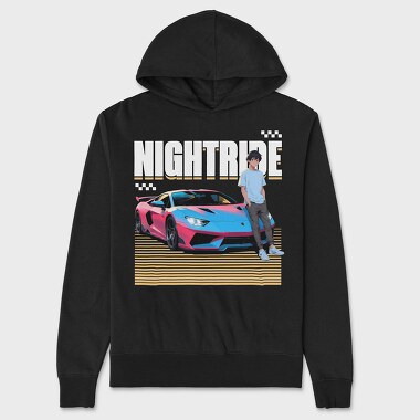 Supercar Japanese Car, Hanorac Oversize Barbati (Unisex)