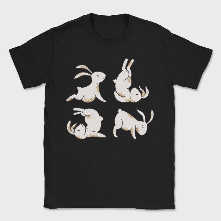 Yoga Rabbits, Tricou Barbati (Unisex)