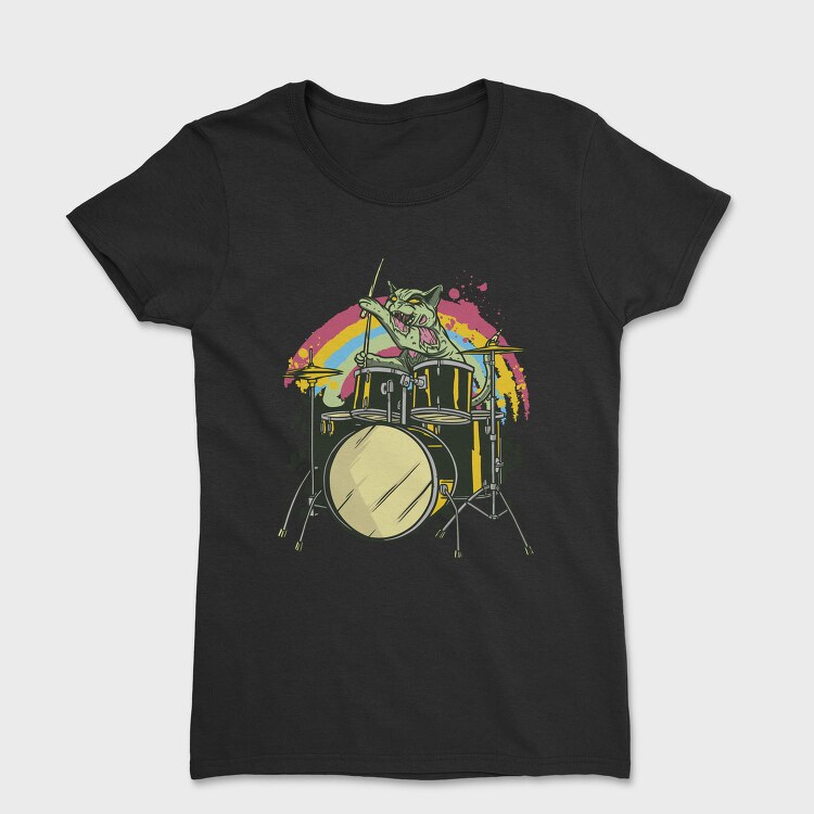 Zombie Cat Drummer, Tricou Femei