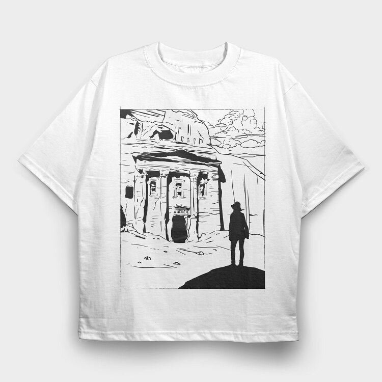 Petra In Jordan, Tricou Oversize Barbati (Unisex)