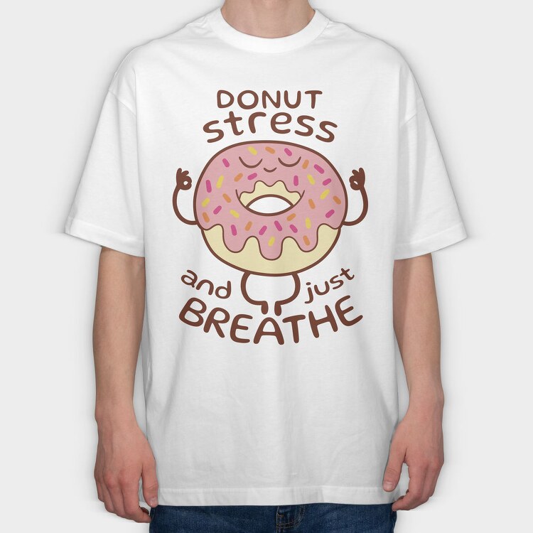 Yoga Donut Stress Relief, Tricou Oversize Barbati (Unisex)