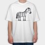 Zebra Stripes, Tricou Oversize Barbati (Unisex)