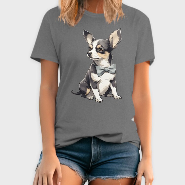 Chihuahua Bow, Tricou Barbati (Unisex)