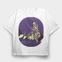 Fishing Skull, Tricou Oversize Barbati (Unisex)