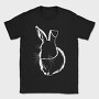 Rabbit White Outline, Tricou Barbati (Unisex)