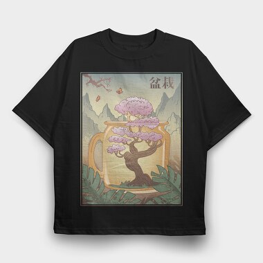Bonsai Traditional, Tricou Oversize Barbati (Unisex)
