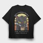 Agry Coffe Cat, Tricou Oversize Barbati (Unisex)