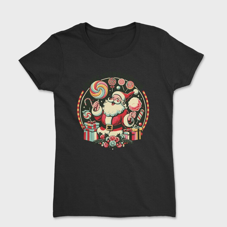 German Christmas Cotton Candy Santa, Tricou Femei